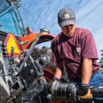 Man at work in carhartt clothing