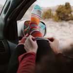 Farm to Feet Socks in vehicle
