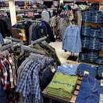 wide shot of workwear department